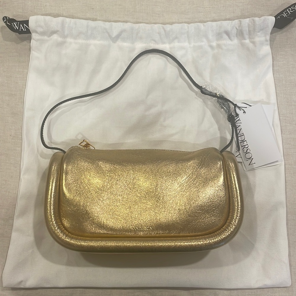 NWT JW Anderson Gold Bumper Bag